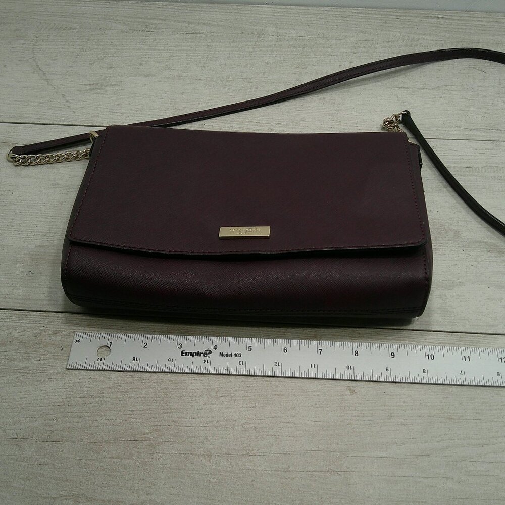 Kate Spade Leather Plum laurel way greer crossbody bag | Purse| Pocketbook - Picture 6 of 12